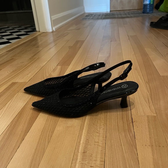 Wishbone Odette Mesh Black Heels (Worn once!) - Picture 6 of 7